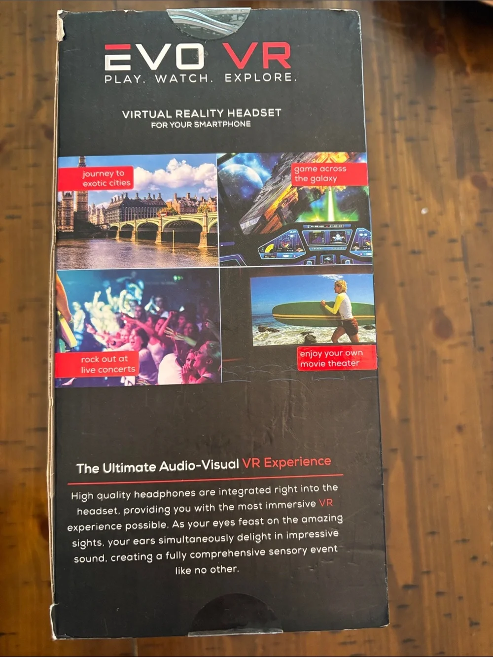 EVO VR White Virtual Reality Headset with HD Headphones NIB